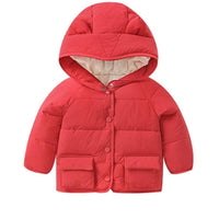 Unisex Cute Ear Hooded Solid Outerwear Boys Boutique Clothing Wholesale - PrettyKid