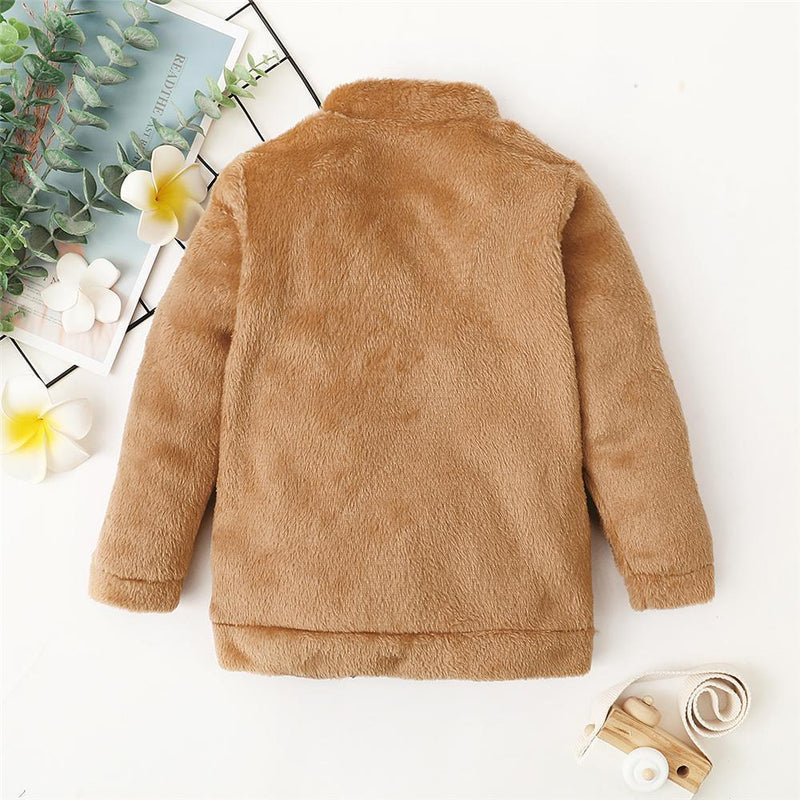 Unisex Long Sleeve Zipper Solid Color Winter Coat Trendy Kids Wholesale Clothing - PrettyKid