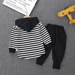 Kid Boys Stripe Hooded Top & Pants Baby Boys Clothing Wholesale - PrettyKid