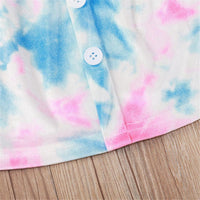 Girls Unicorn Tie Dye Long Sleeve Top & Skirt Wholesale Little Girl Clothing - PrettyKid