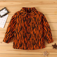 Kid Boys Tiger Pattern Lapel Shirt Little Boy T Shirts - PrettyKid