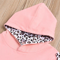 Girls Sassy Leopard Hooded Long Sleeve Top & Pants Girls Boutique Clothes Wholesale - PrettyKid