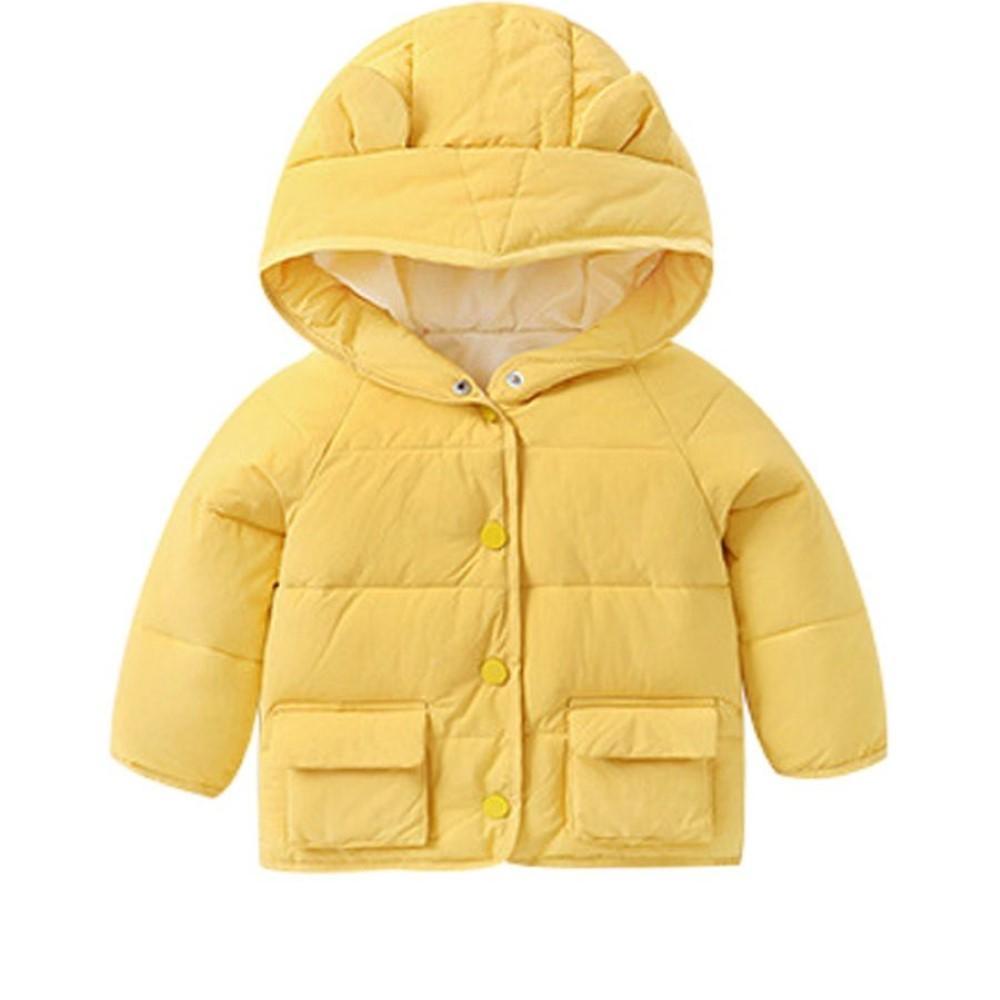 Unisex Cute Ear Hooded Solid Outerwear Boys Boutique Clothing Wholesale - PrettyKid