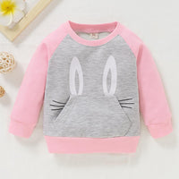 Baby Girls Pattern Animal Crew Neck Long Sleeve Tees Baby Jumper Clothes - PrettyKid