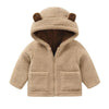Unisex Baby Fuzzy Hooded Zipper Jacket Baby Boy Wholesale Boutique - PrettyKid