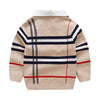 Kids Boy Lapel Strip Pattern Polo Sweater Boy Boutique Clothing Wholesale - PrettyKid