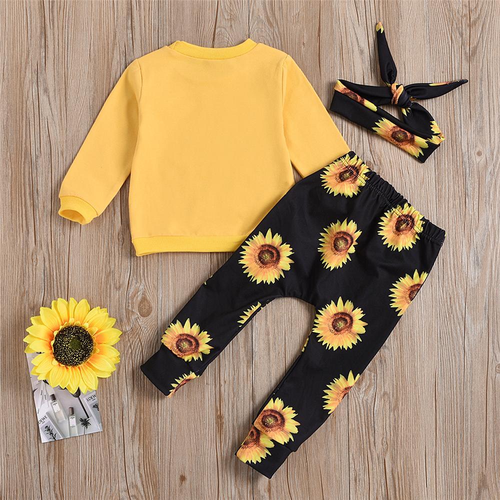 Baby Mama's Girl Long Sleeve Top & Sunflower Pants & Headband Baby Boutique Wholesale - PrettyKid