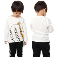 Unisex Giraffe Printed Long Sleeve Cartoon Top Wholesale Kids Clothing Distributors - PrettyKid