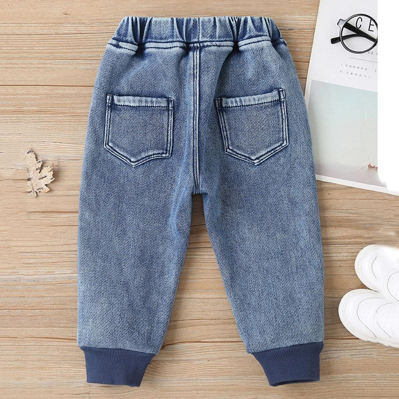 Boys Pocket Letter Elastic Waist Warm Pants Boy Clothing Wholesale - PrettyKid