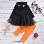 Girls Halloween Letter Long Sleeve Cosplay Dress & Pants Toddler Clothing Wholesale - PrettyKid