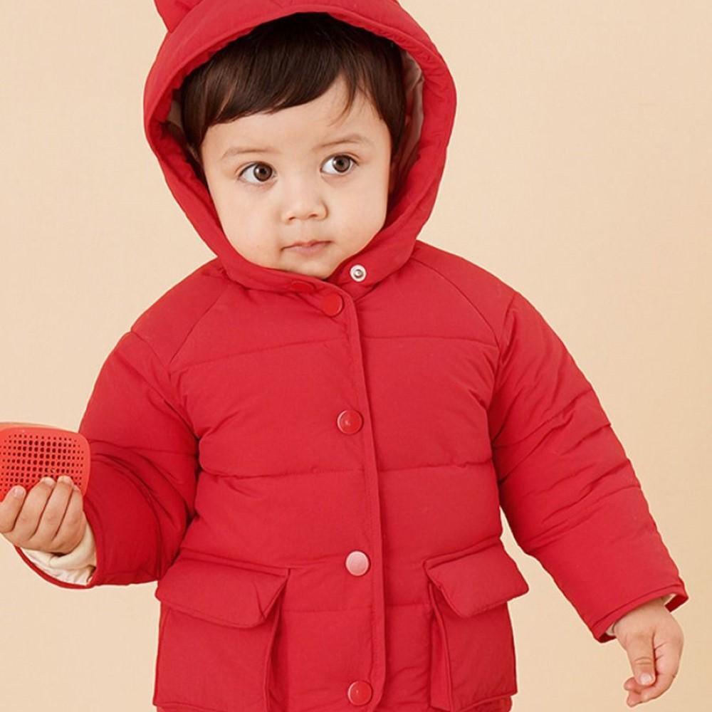 Unisex Cute Ear Hooded Solid Outerwear Boys Boutique Clothing Wholesale - PrettyKid