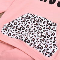 Girls Sassy Leopard Hooded Long Sleeve Top & Pants Girls Boutique Clothes Wholesale - PrettyKid