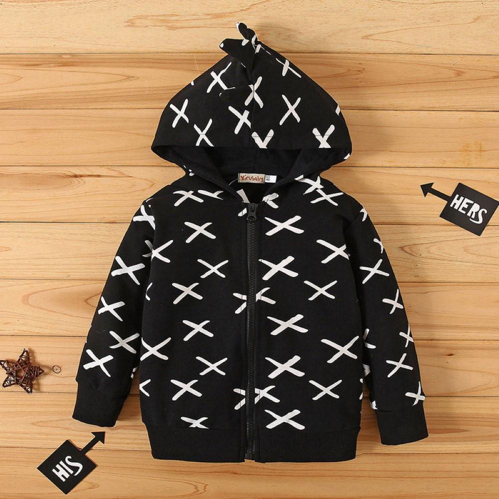 Boys X Pattern Printed Jacket Wholesale Toddler Boy Clothes - PrettyKid