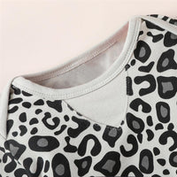 Baby Girls Crew Neck Leopard Long Sleeve Romper Baby Wholesale Clothing - PrettyKid