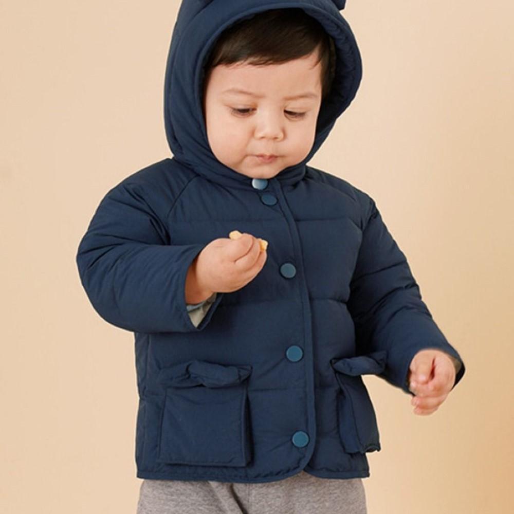 Unisex Cute Ear Hooded Solid Outerwear Boys Boutique Clothing Wholesale - PrettyKid