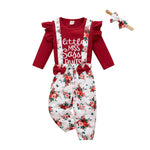 Baby Girls Sets Little Miss Sassy Pants Flower Print Wholesale Baby Clothes - PrettyKid