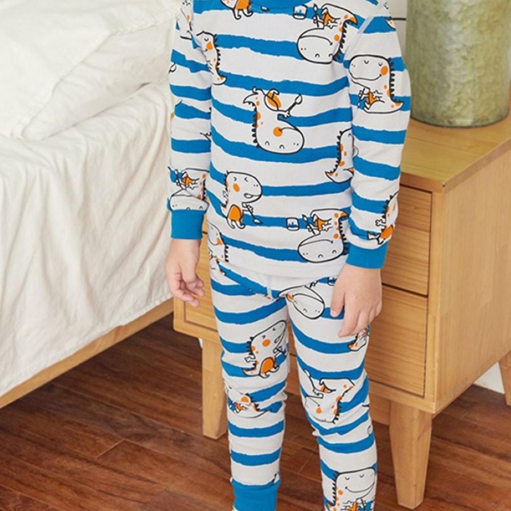 Kid Boys Little Monster Printed Tracksuit Set Boys Casual Suits - PrettyKid