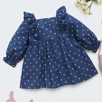 Baby Girls Polka Dot Ruffled Long Sleeve Dress Find Wholesale Baby Clothes Suppliers - PrettyKid