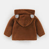 Unisex Baby Fuzzy Hooded Zipper Jacket Baby Boy Wholesale Boutique - PrettyKid