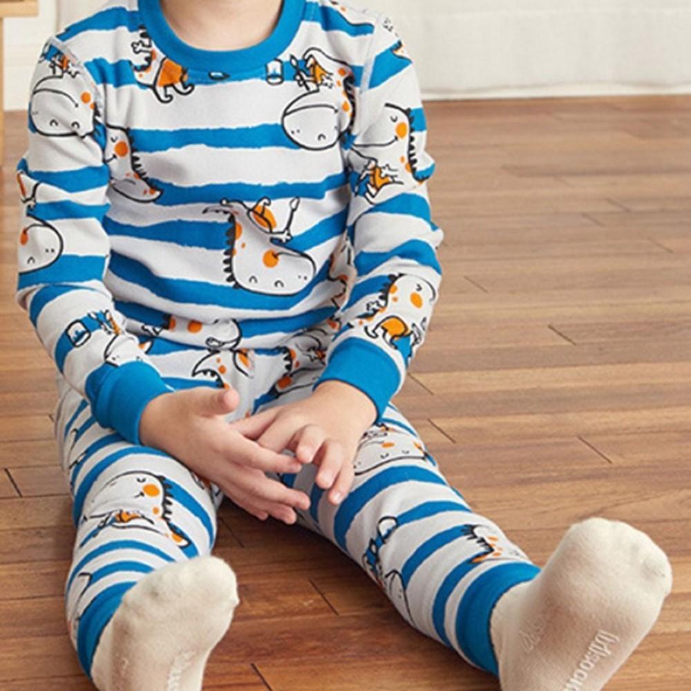 Kid Boys Little Monster Printed Tracksuit Set Boys Casual Suits - PrettyKid