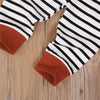 Unisex Long Sleeve Leopard Cardigan Top & Striped Pants Bulk Kids Clothes - PrettyKid