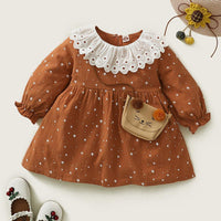 Baby Girls Star Printed Long Sleeve Princess Dress Buy Wholesale Baby Clothes - PrettyKid