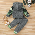 Baby Boys Gotta Stay Fly Camo Hooded Long Sleeve Top & Pants Baby Outfits - PrettyKid