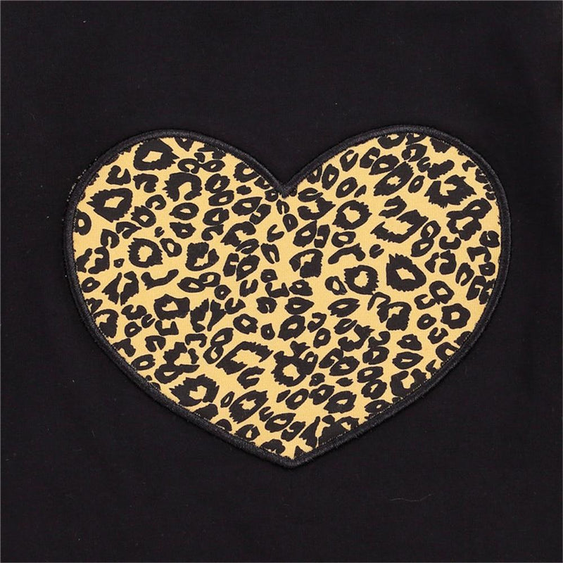Baby Girl Heart Leopard Ruffled Long Sleeve Tee & Pants &Headband Wholesale Baby Boutique Items - PrettyKid