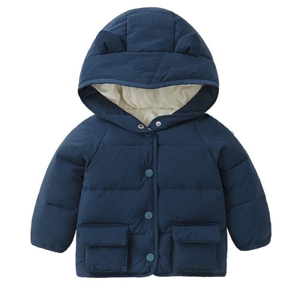 Unisex Cute Ear Hooded Solid Outerwear Boys Boutique Clothing Wholesale - PrettyKid