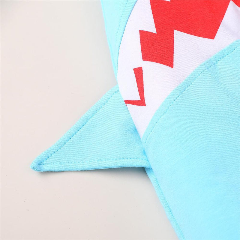 Baby Unisex Shark 3D Long Sleeve Hooded Cute Romper Wholesale Baby Boutique Items - PrettyKid