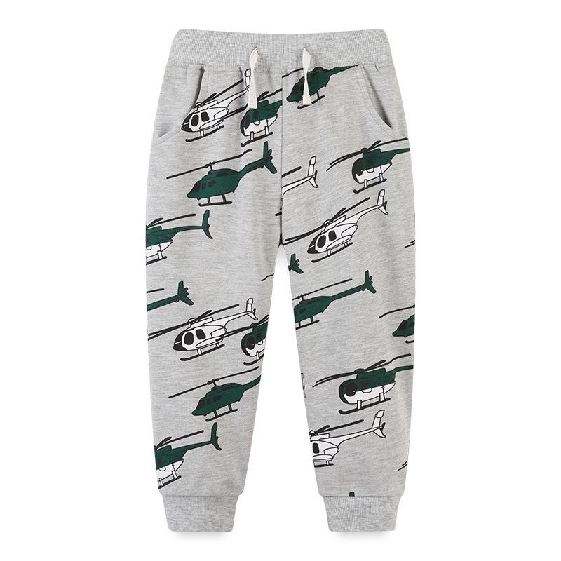 6 Packs Kid Boy Airplane Pattern Sweatpants Wholesale Boy Clothing - PrettyKid