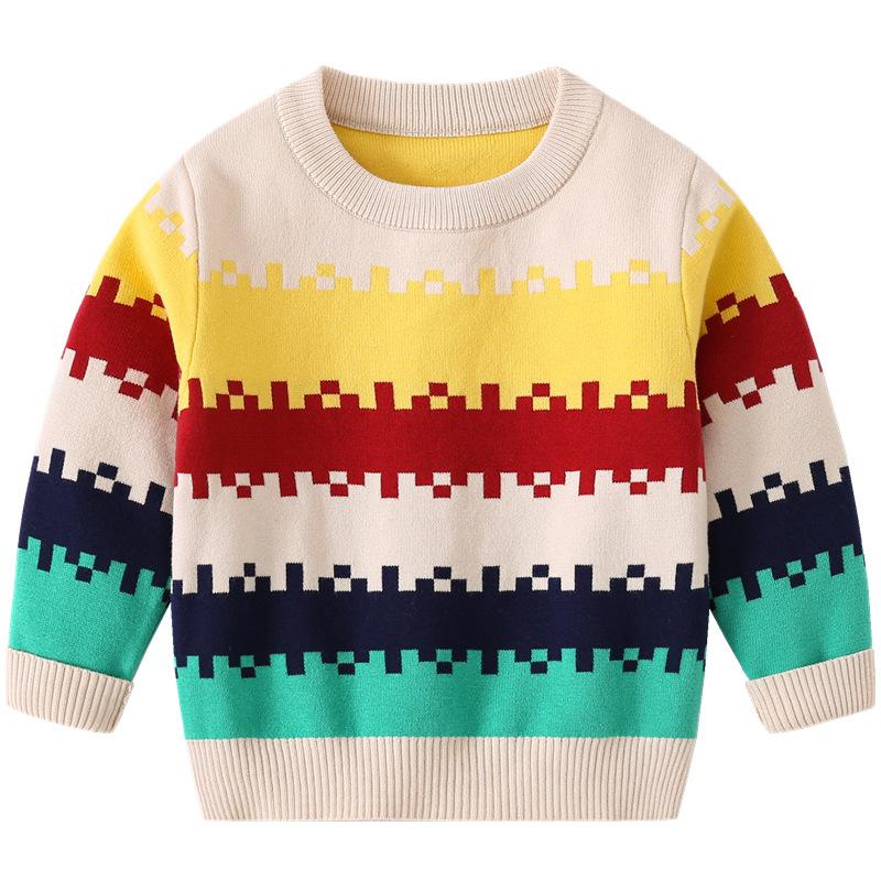 Color Blocking Toddler Boy Sweater Wholesale - PrettyKid
