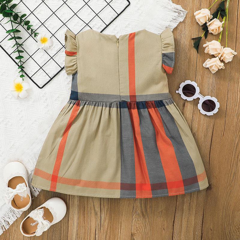 Colorblock Non Sleeve Flouncing Dress Baby Clothes Wholesale - PrettyKid