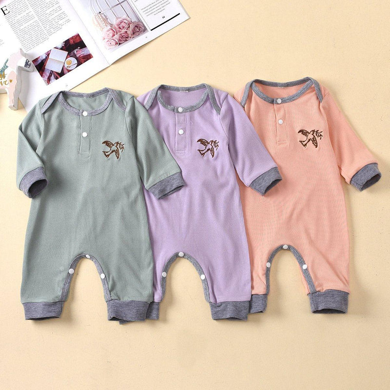 Baby Bird Polka Dots Jumpsuit Wholesale Baby Clothes - PrettyKid