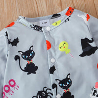 Baby Cartoon Printed Long SleeveHalloween Jumpsuit Wholesale Baby Clothes - PrettyKid