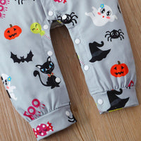 Baby Cartoon Printed Long SleeveHalloween Jumpsuit Wholesale Baby Clothes - PrettyKid