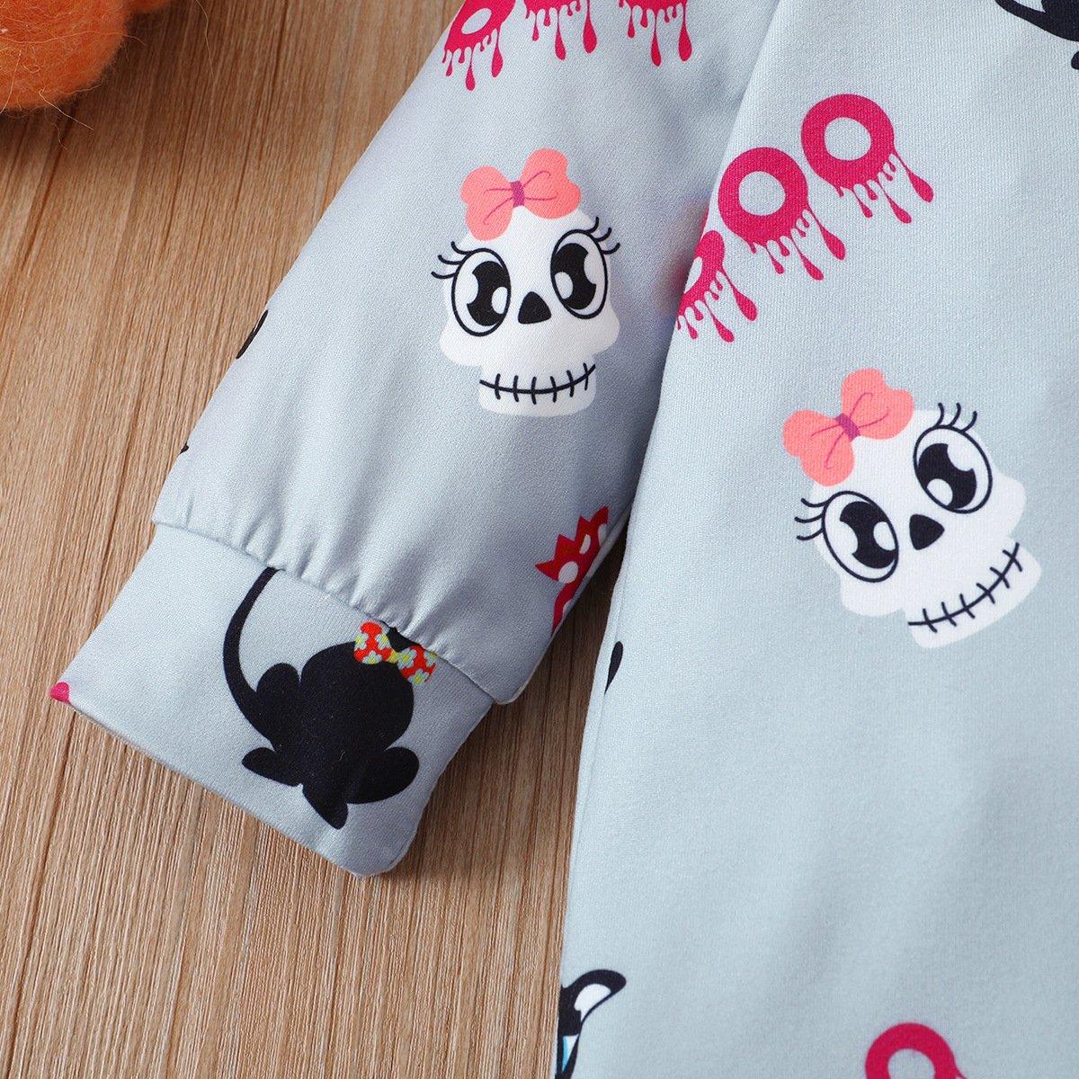 Baby Cartoon Printed Long SleeveHalloween Jumpsuit Wholesale Baby Clothes - PrettyKid