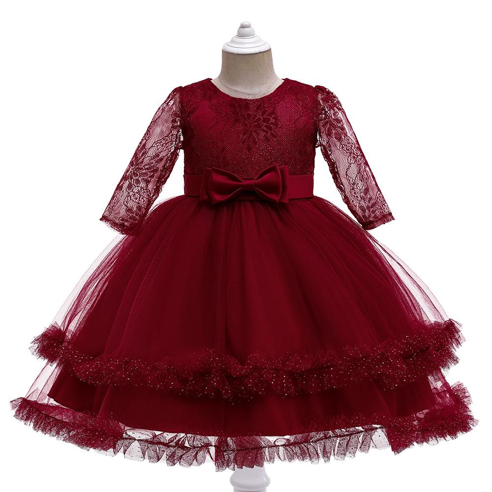 Big Girl Mesh Bow Party Dresses For Girl - PrettyKid