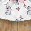 Baby Girl Elephant Butterfly Print Wholesale Baby Clothes Sets - PrettyKid