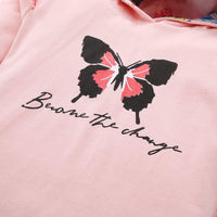 Butterfly Print Girl Sets Hoodie With Pants Wholesale Kids Clothes - PrettyKid