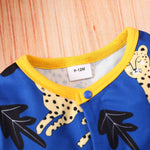 Baby Leopard Print Button Up Jumpsuit Wholesale Baby Clothes - PrettyKid