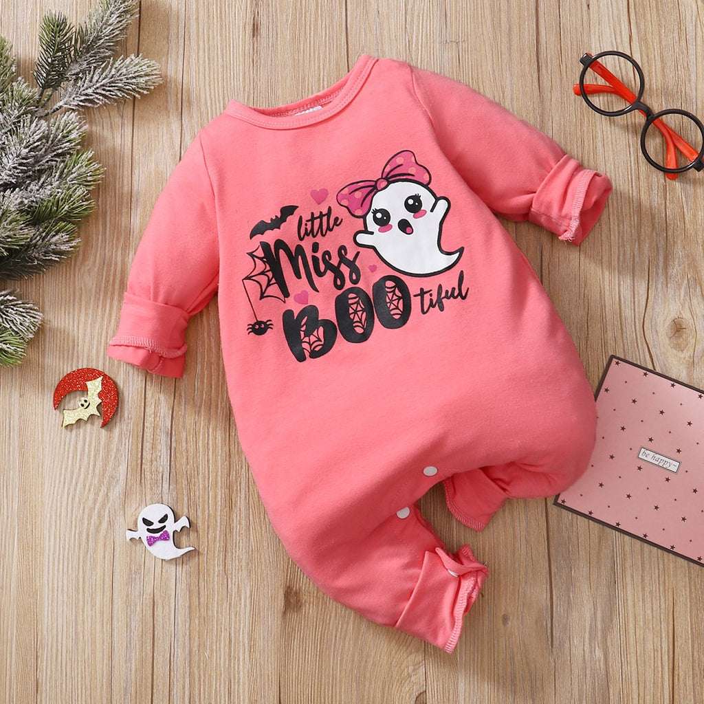 Baby Cartoon Printed Long SleeveHalloween Jumpsuit Wholesale Baby Clothes - PrettyKid