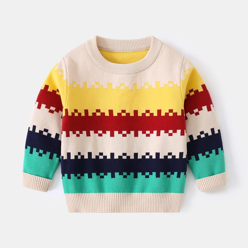Color Blocking Toddler Boy Sweater Wholesale - PrettyKid