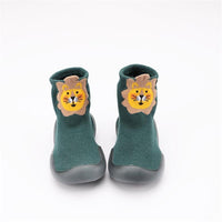 Baby knitted Long Top Cartoon Printed Comfy Sock Flats Shoes - PrettyKid