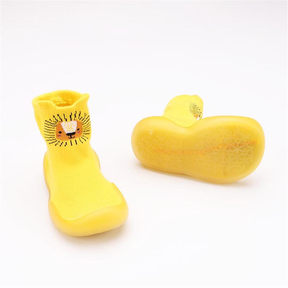 Baby knitted Long Top Cartoon Printed Comfy Sock Flats Shoes - PrettyKid