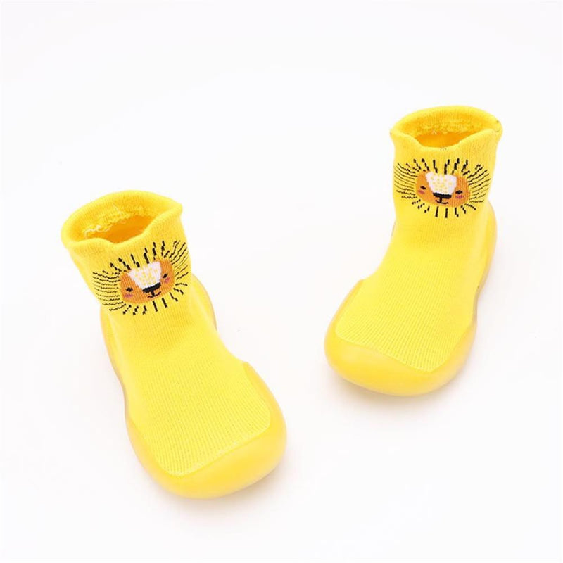 Baby knitted Long Top Cartoon Printed Comfy Sock Flats Shoes - PrettyKid