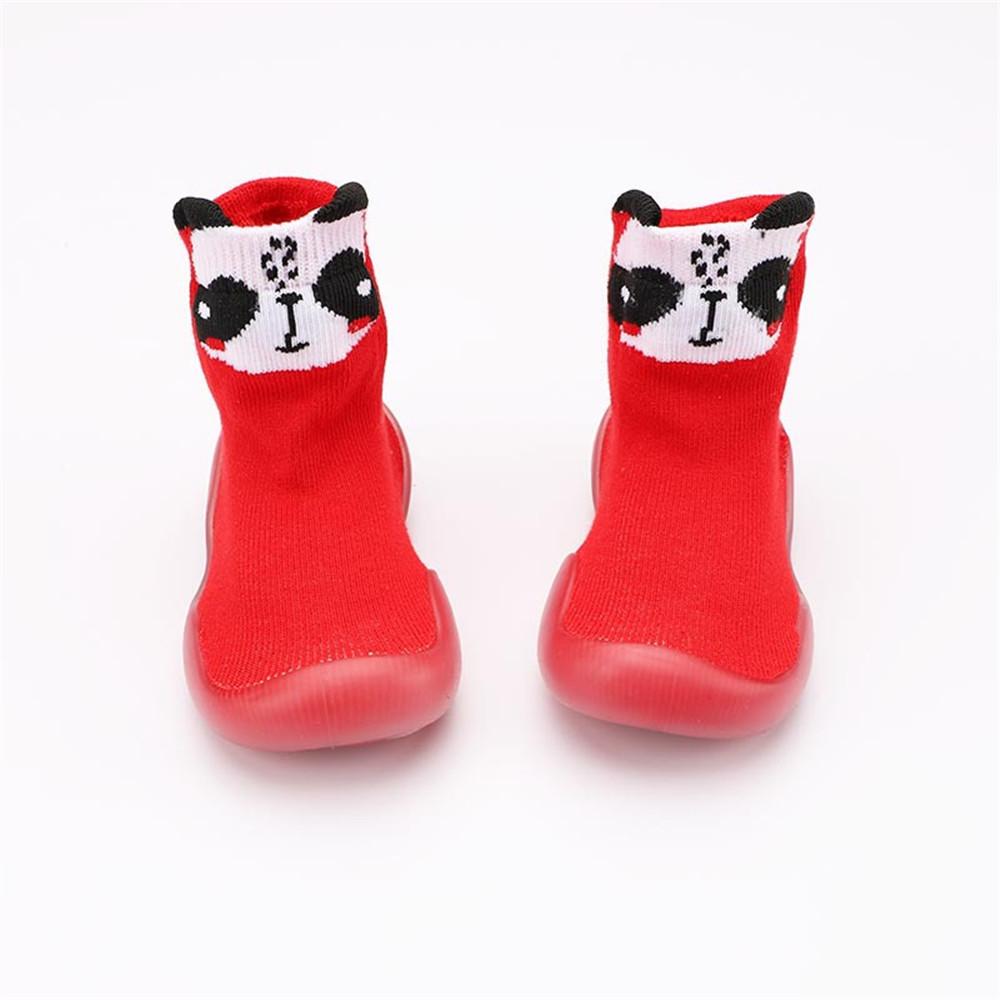 Baby knitted Long Top Cartoon Printed Comfy Sock Flats Shoes - PrettyKid