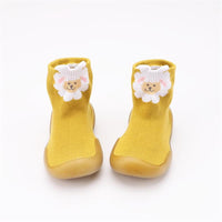 Baby knitted Long Top Cartoon Printed Comfy Sock Flats Shoes - PrettyKid