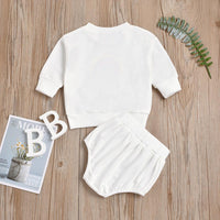 Baby Girls Casual Long Sleeve Rainbow Top & Short Baby Clothes Suppliers - PrettyKid