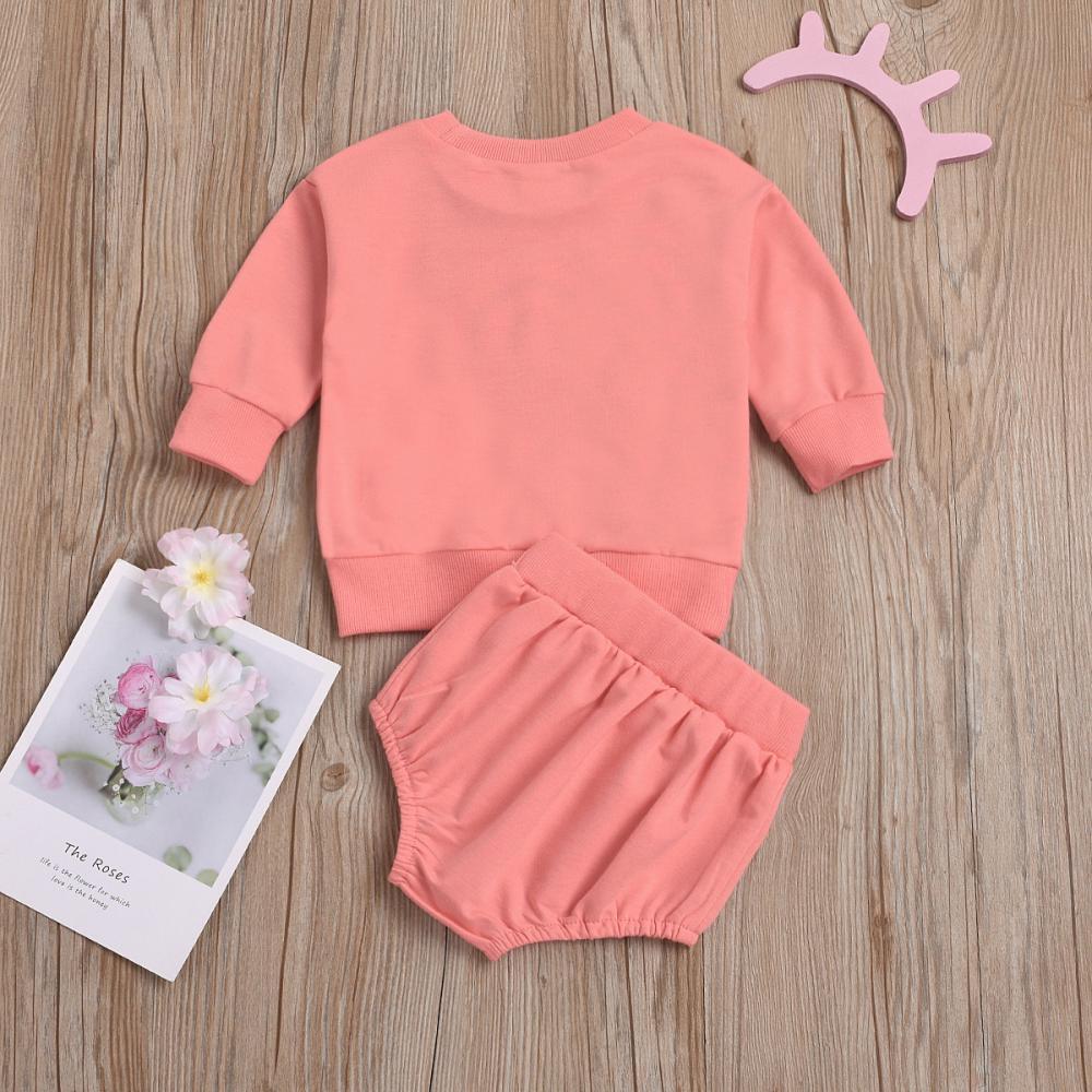 Baby Girls Casual Long Sleeve Rainbow Top & Short Baby Clothes Suppliers - PrettyKid